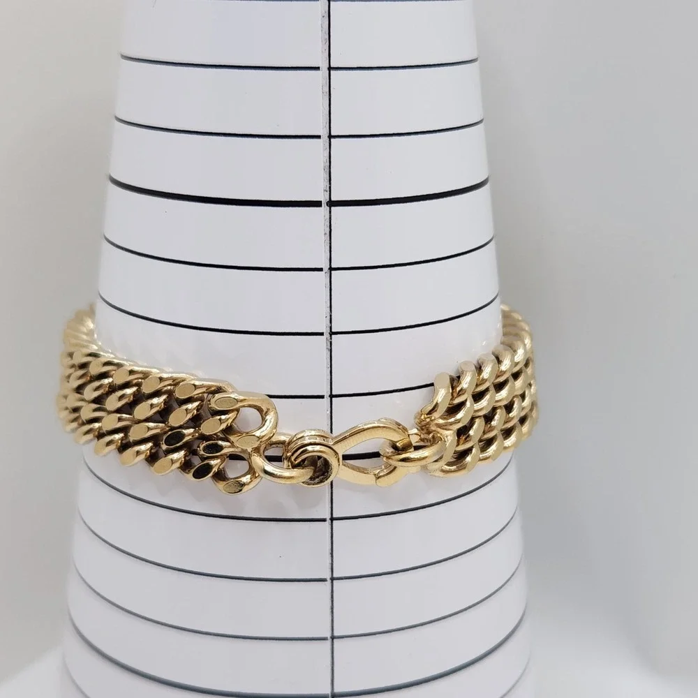 Vintage Speidel ID Bracelet Gold Tone Engraved BENTLY  6.75